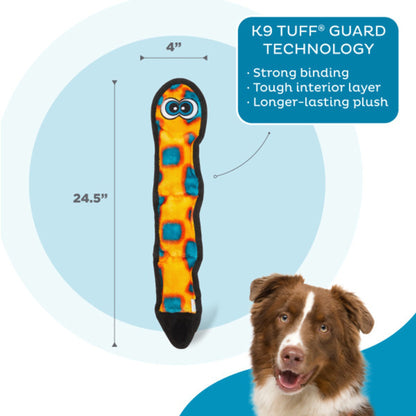 Outward Hound Durablez Snake Squeaky Interactive Dog Toy - Orange LG