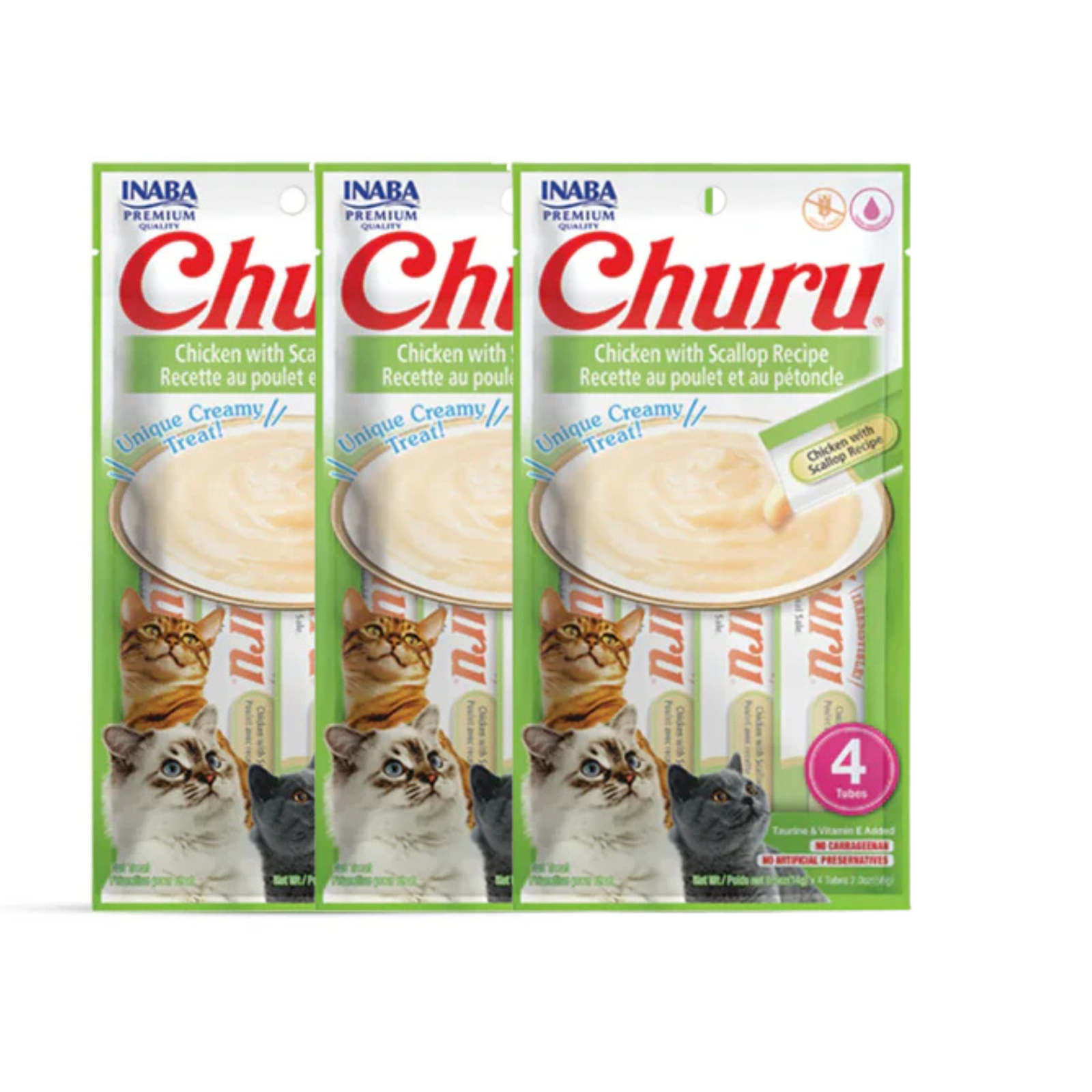 Inaba Churu Chicken with Scallop Recipe Cat Treat (56 g) product image 2 - Rufftail Pune