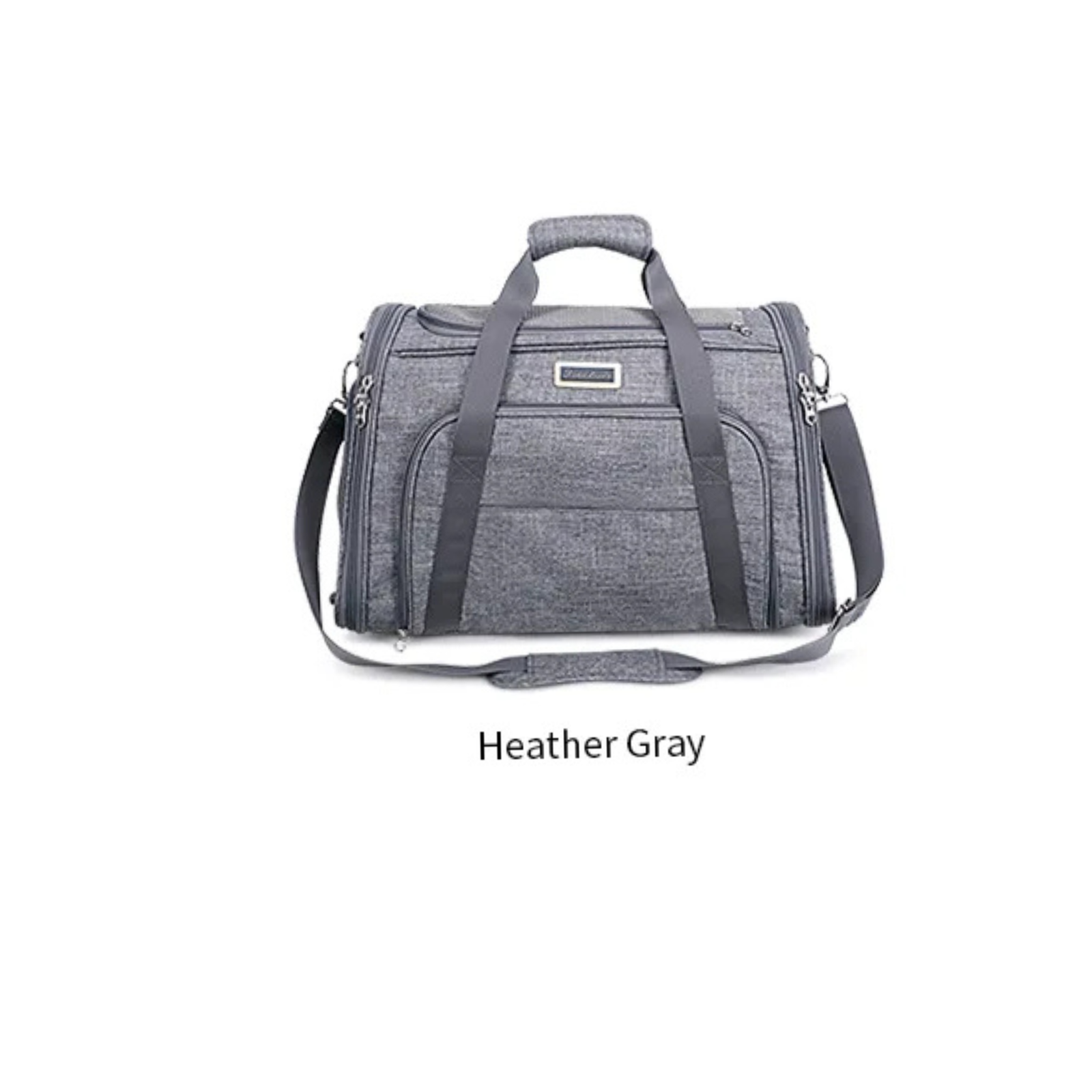 Truelove 1 Side Expandable Duffle Carrier Travel Pet Backpack - Heather Gray