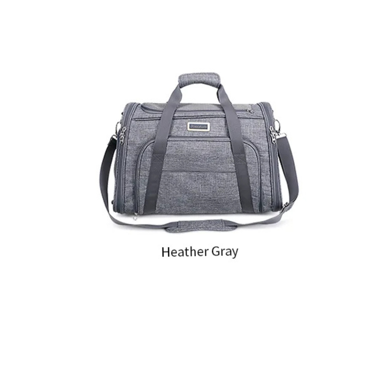 Truelove 1 Side Expandable Duffle Carrier Travel Pet Backpack - Heather Gray