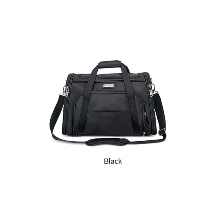 Truelove 1 Side Expandable Duffle Carrier Travel Pet Backpack - Black