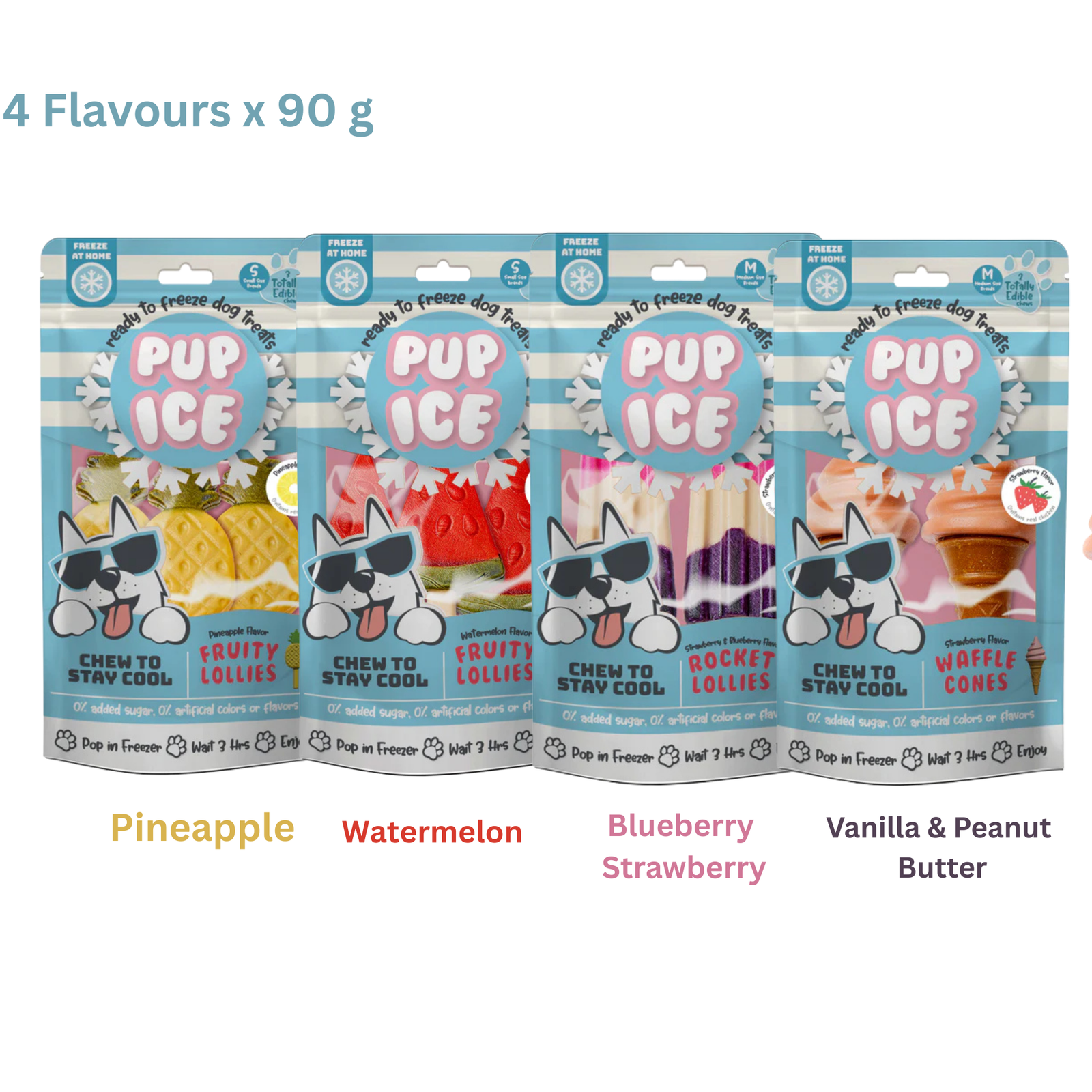 Imaginelles Pup Ice Dog Treat Assorted (4 flavours) - Rufftail Pune