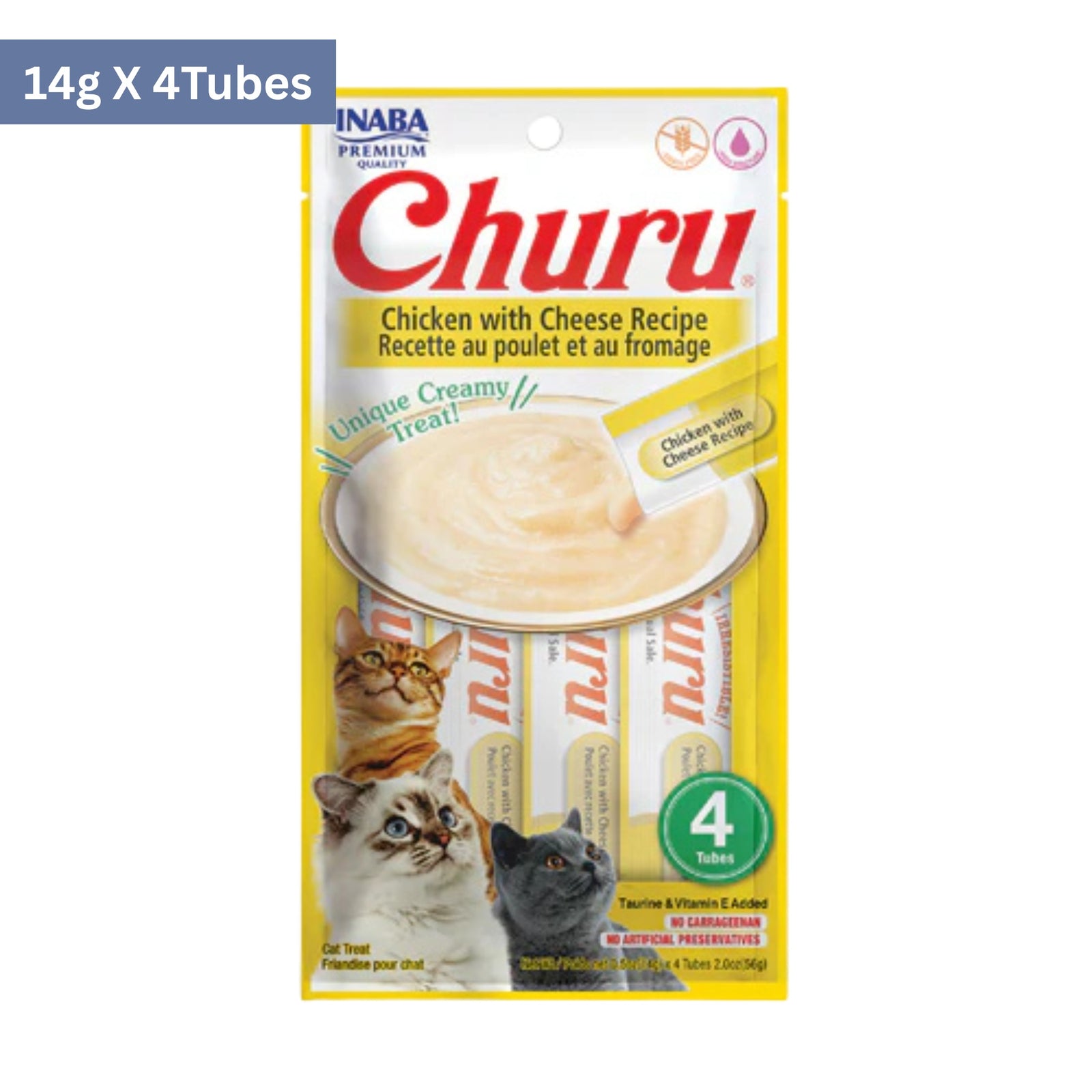 Inaba Churu Chicken with Cheese Recipe Cat Treats (14gx4) - Rufftail Pune