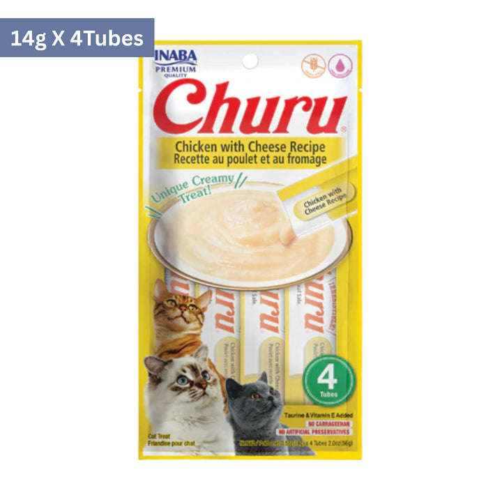 Inaba Churu Chicken with Cheese Recipe Cat Treats (14gx4) - Rufftail