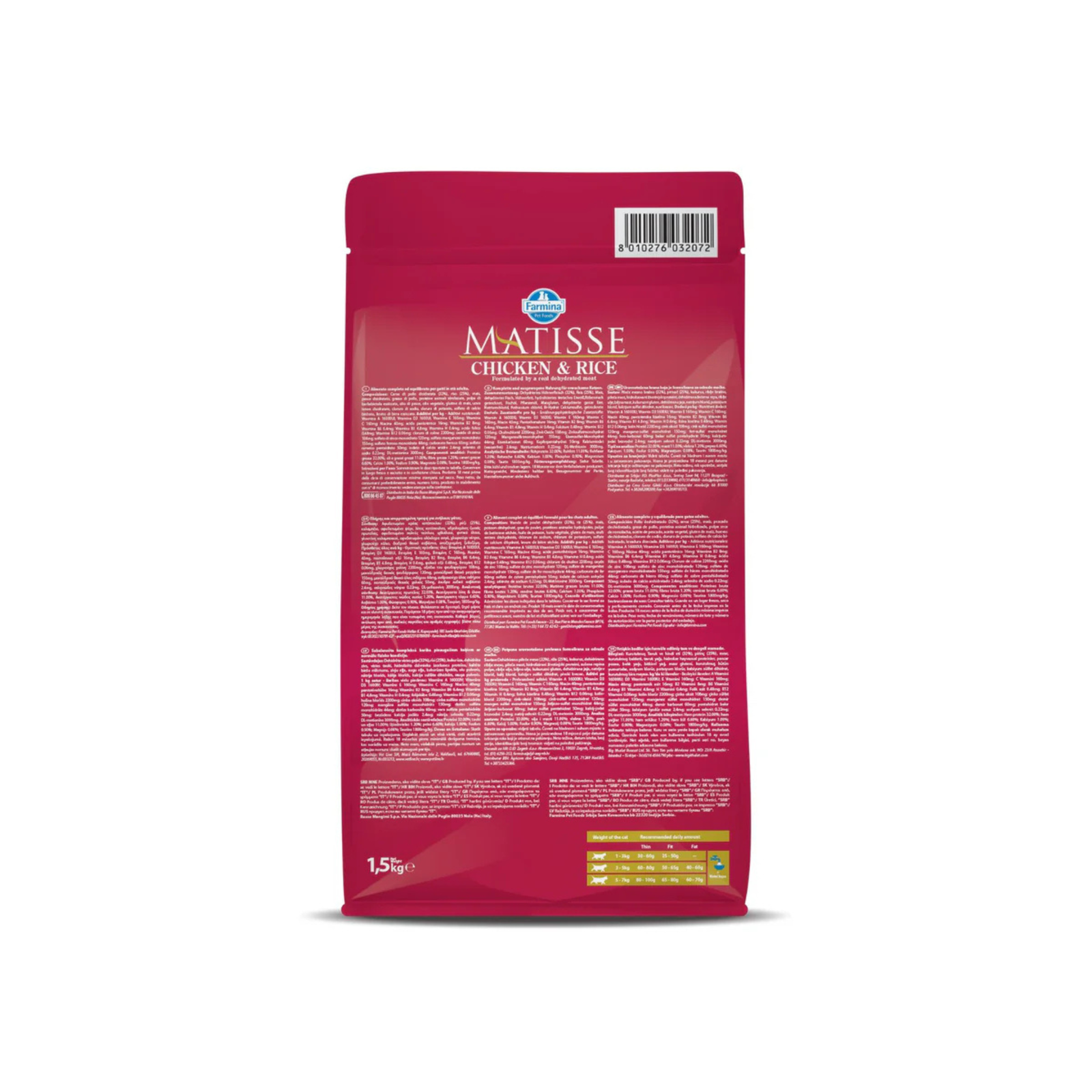 Farmina Matisse Wet & Dry Food Combo (Chicken & Rice 1.5kg + Assorted 4 Cans)