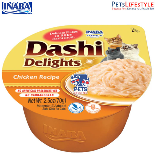 Inaba Dashi Delights Chicken Recipe Hydrating Wet Cat Treat & Topper