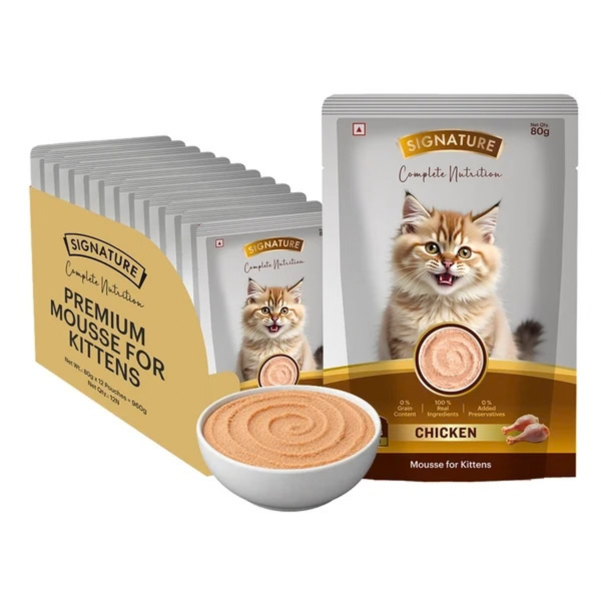 Signature Grain Zero Chicken Mousse Kitten Cat Wet Food