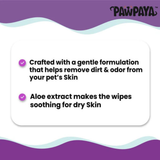 Pawpaya Eye Wipes for Dogs and Cats - Vanilla Scented (40 pcs) - Rufftail