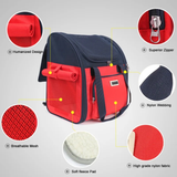 Truelove Pet Outdoor Travel Water Resistance Fabric Pet Shoulder Backpack  - White Sand / Dazzling Blue