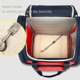 Truelove Pet Outdoor Travel Water Resistance Fabric Pet Shoulder Backpack  - White Sand / Dazzling Blue