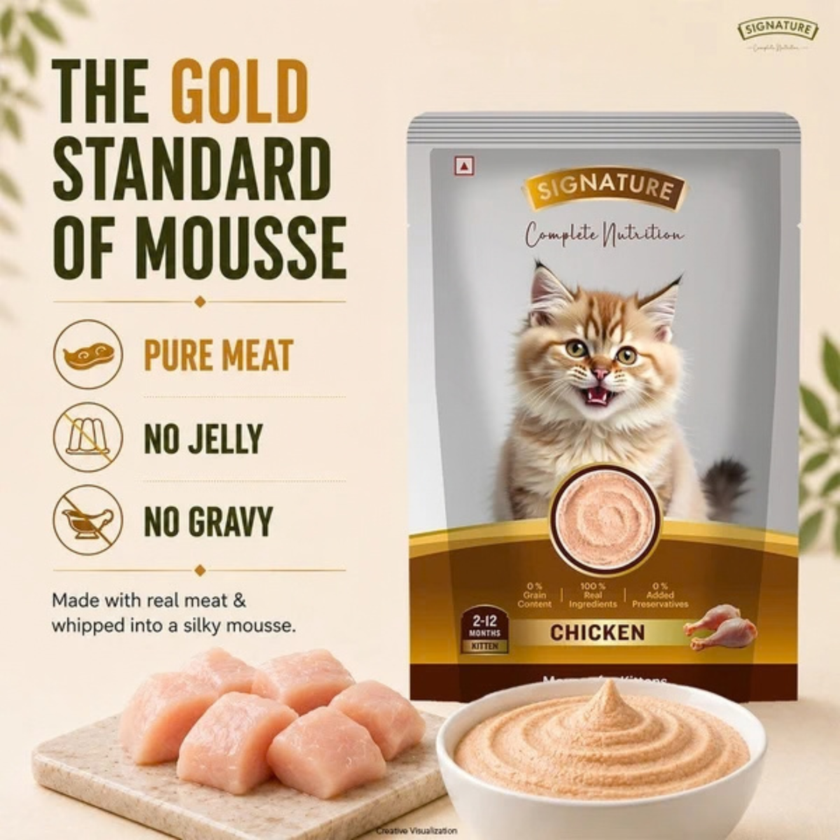 Signature Grain Zero Chicken Mousse Kitten Cat Wet Food