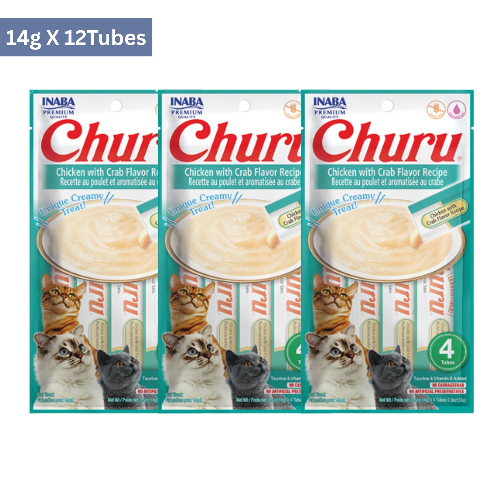Inaba Churu Chicken with Crab Flavor Recipe Cat Treats - Rufftail