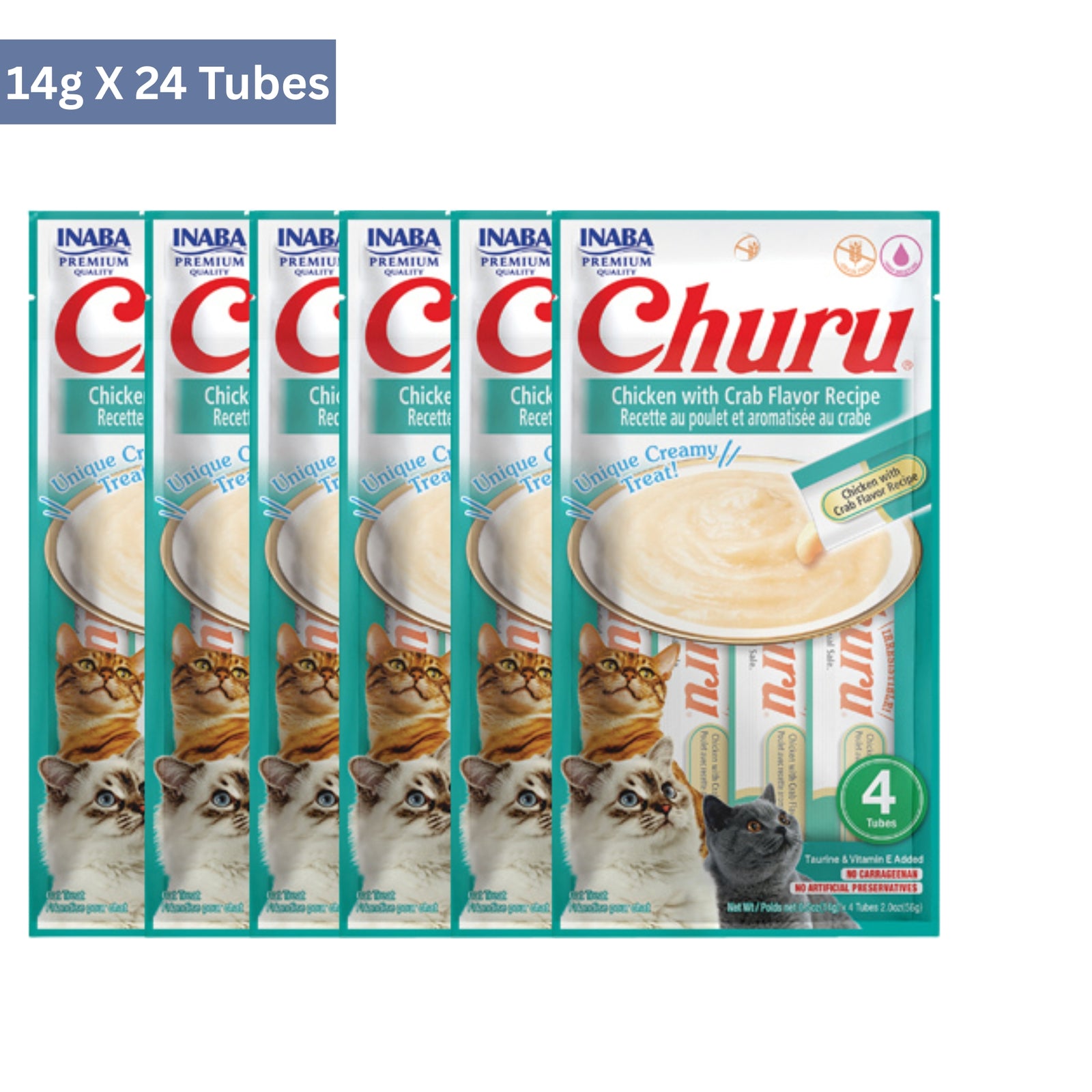 Inaba Churu Chicken with Crab Flavor Recipe Cat Treats - Rufftail