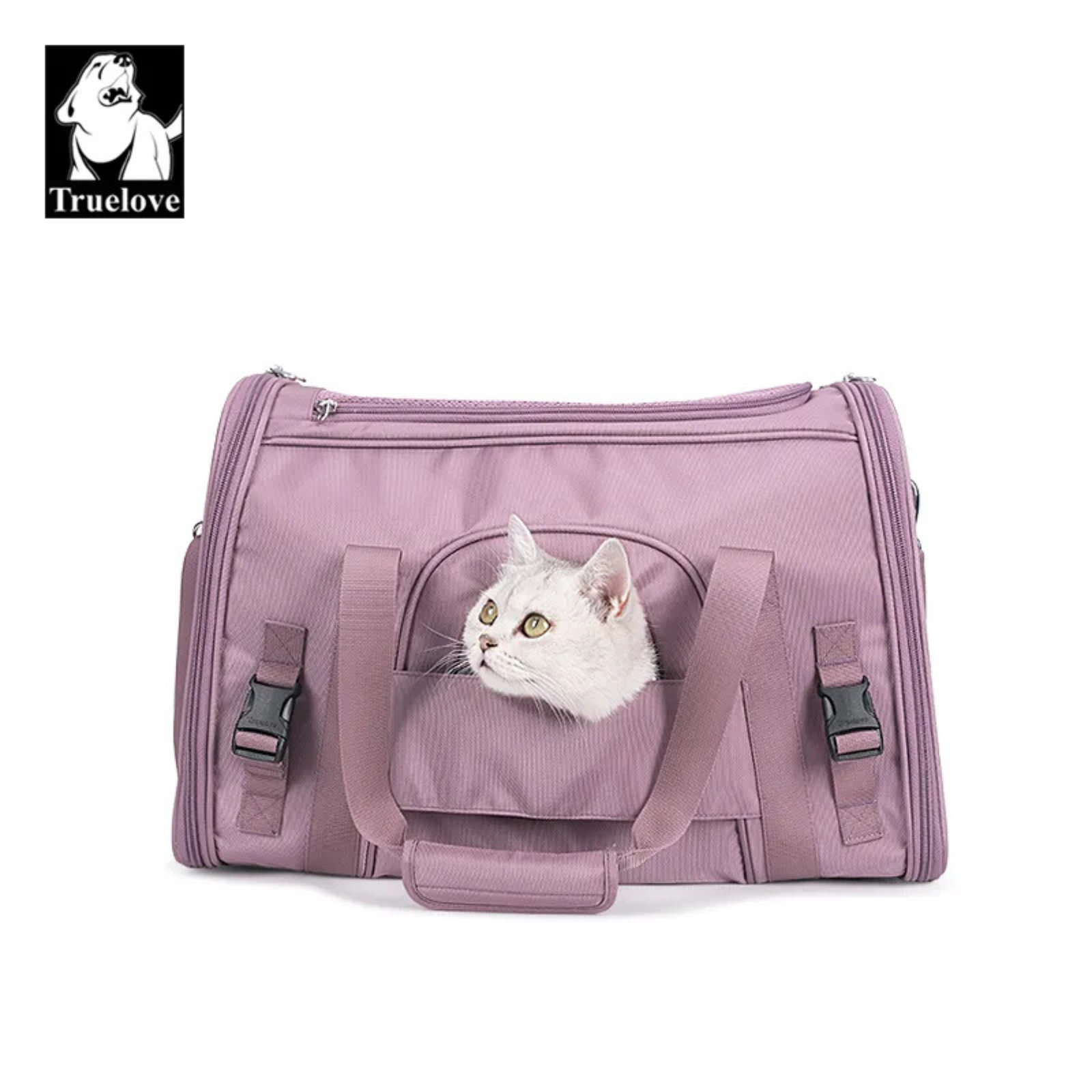 Truelove 1 Side Expandable Duffle Carrier Travel Pet Backpack - Heather Gray