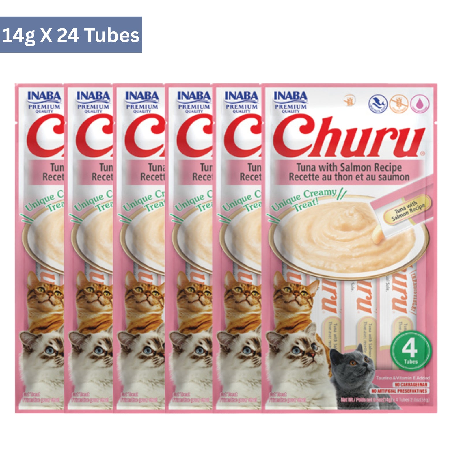 Inaba Churu Tuna with Salmon Recipe Cat Treats product image 3 - Rufftail Pune