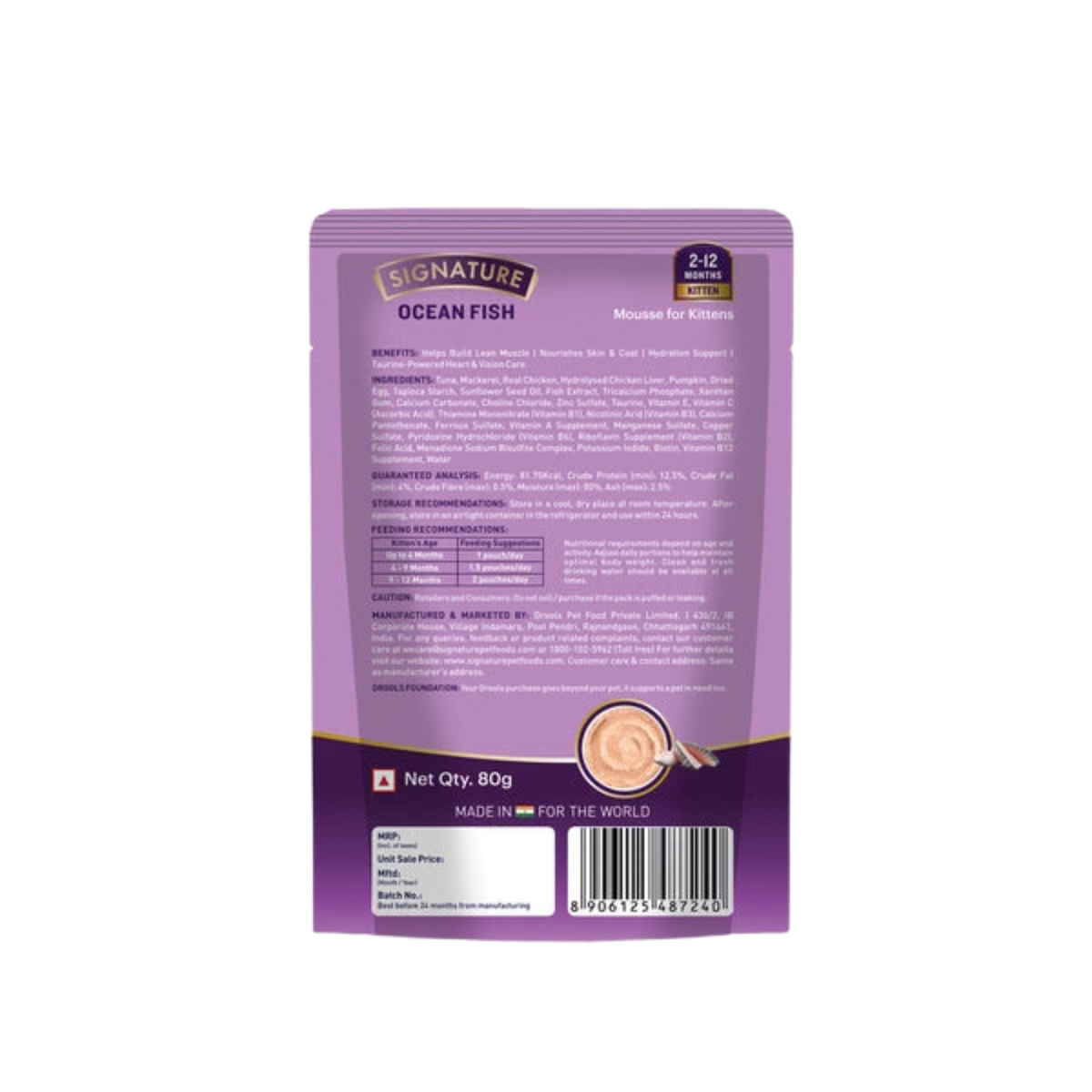 Signature Grain Zero Ocean Fish Mousse Kitten Cat Wet Food