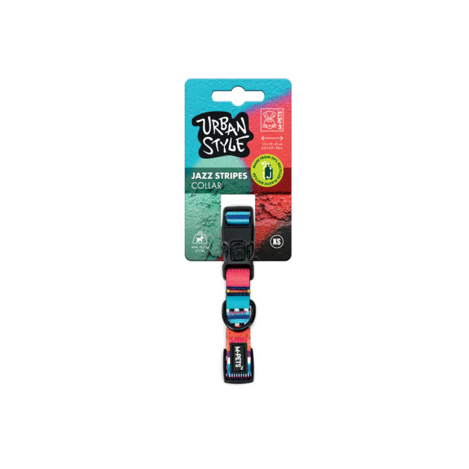 M-Pets URBAN STYLE Jazz Stripes Collar product image 5 - Rufftail Pune