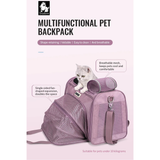 Truelove 1 Side Expandable Duffle Carrier Travel Pet Backpack - Heather Gray
