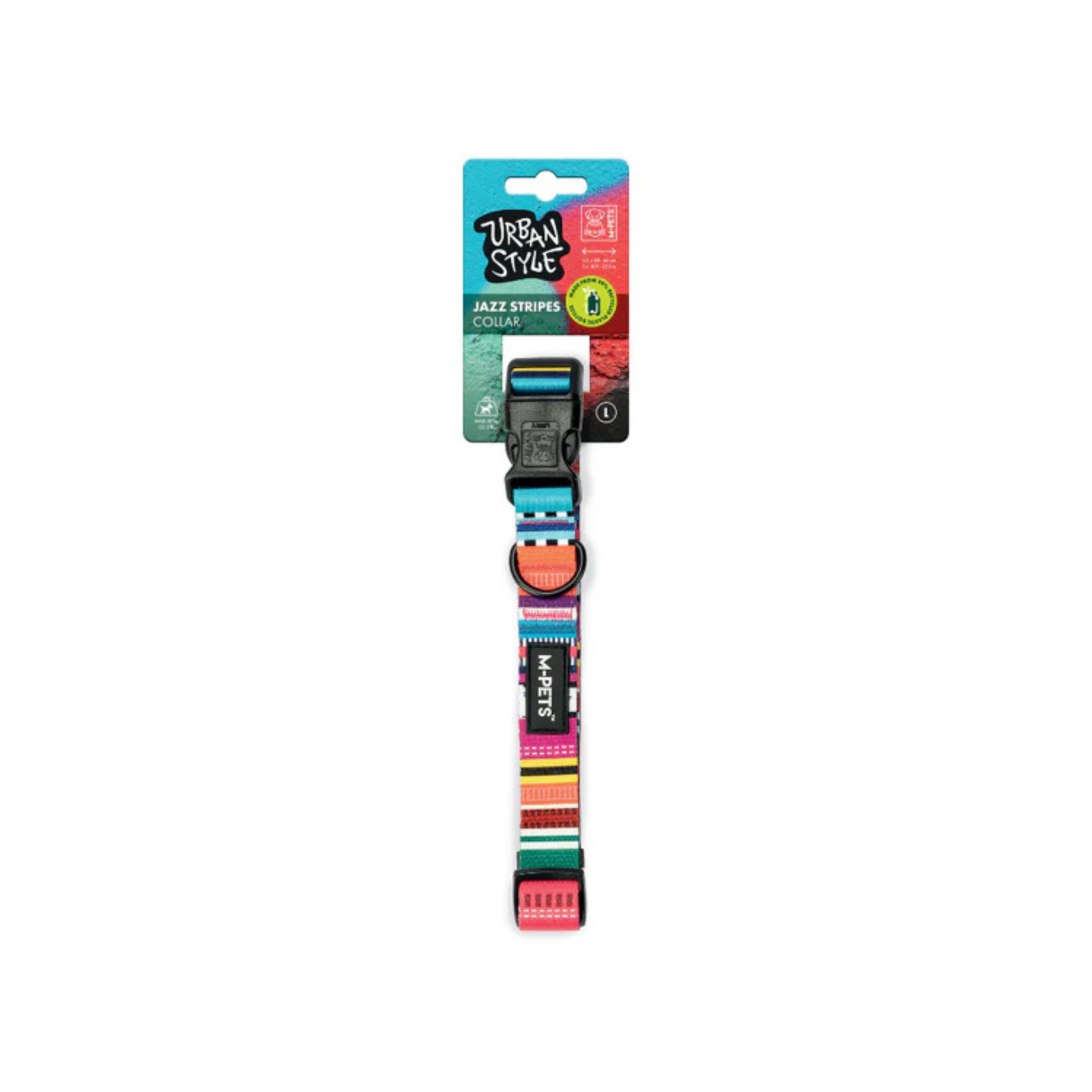M-Pets URBAN STYLE Jazz Stripes Collar product image 7 - Rufftail Pune