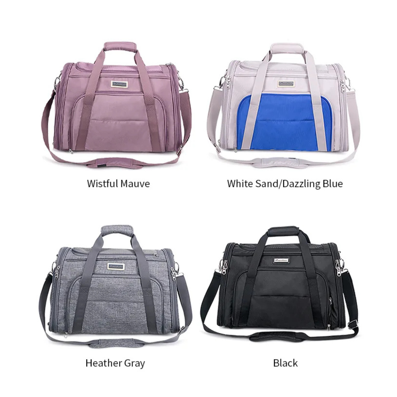 Truelove 1 Side Expandable Duffle Carrier Travel Pet Backpack - Heather Gray