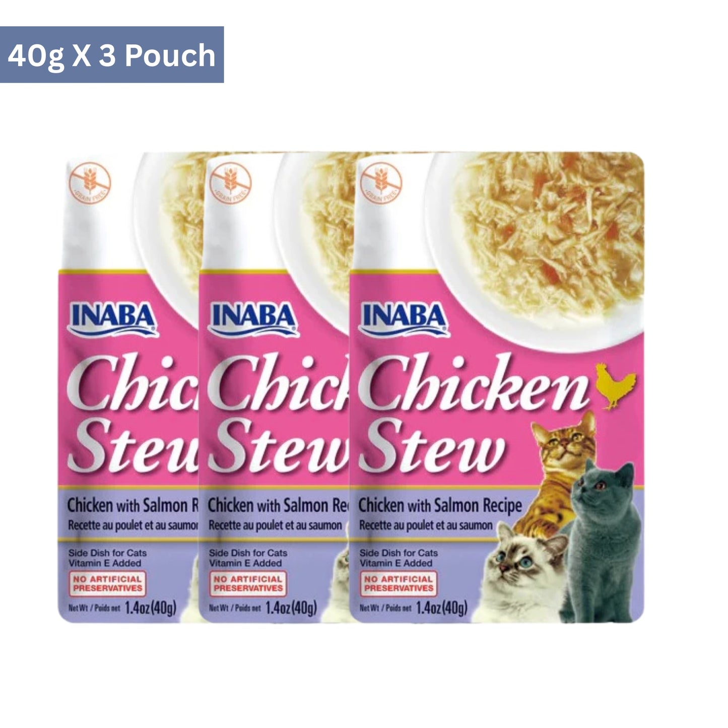 Inaba Chicken Stew: Chicken with Salmon Recipe Cat Treat