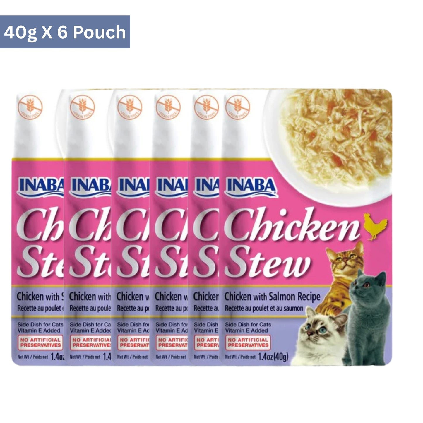 Inaba Chicken Stew: Chicken with Salmon Recipe Cat Treat