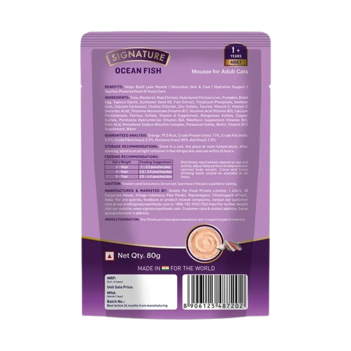 Signature Grain Zero Ocean Fish Mousse Adult Cat Wet Food