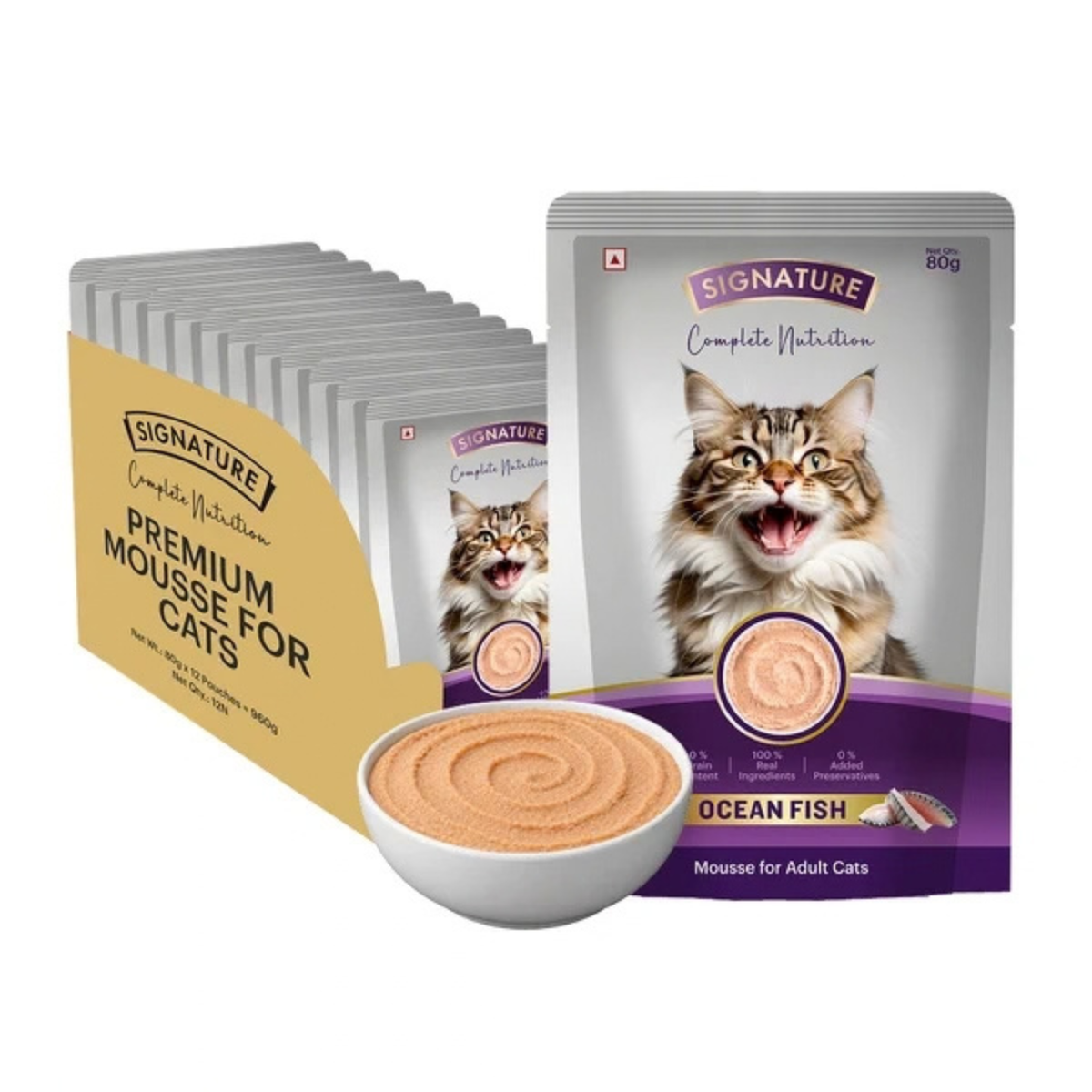 Signature Grain Zero Ocean Fish Mousse Adult Cat Wet Food