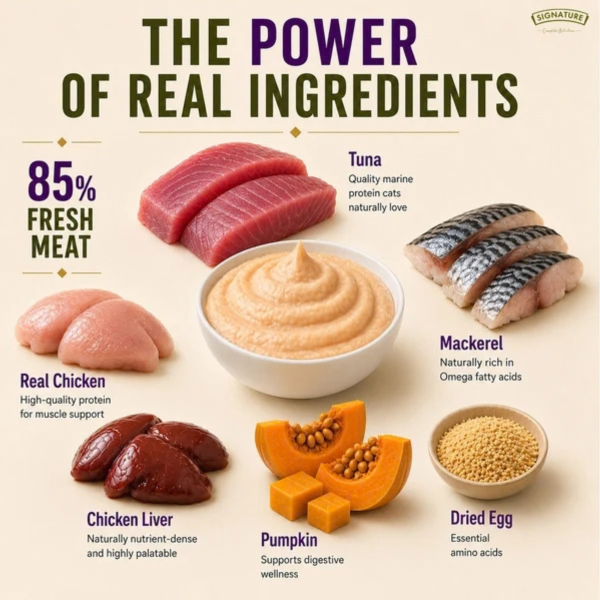 Signature Grain Zero Ocean Fish Mousse Adult Cat Wet Food