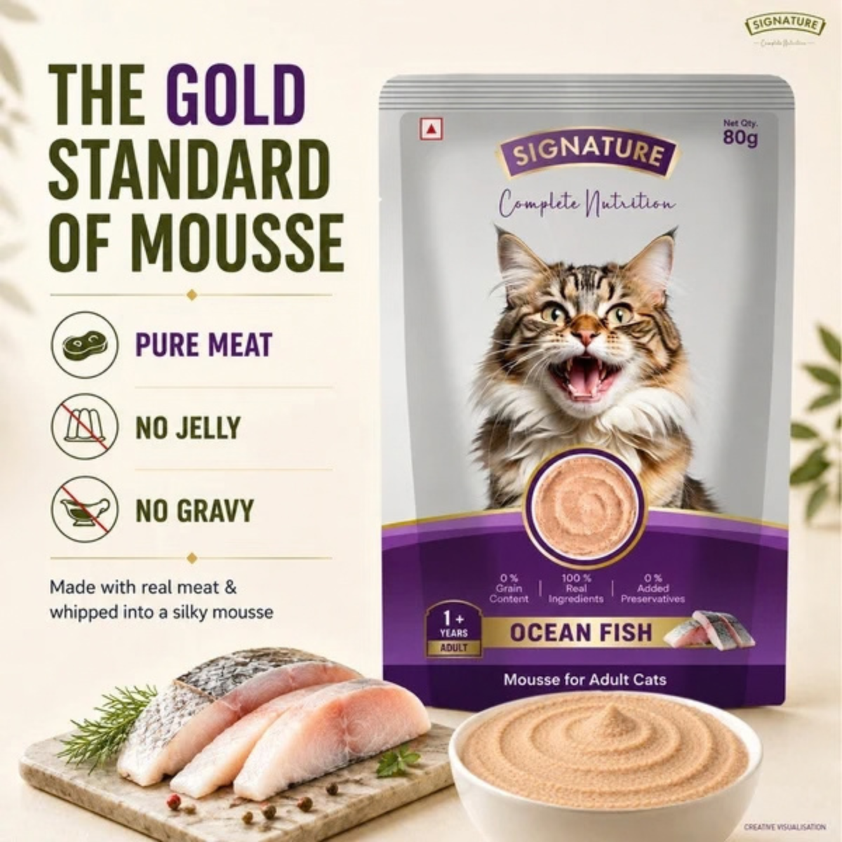 Signature Grain Zero Ocean Fish Mousse Adult Cat Wet Food