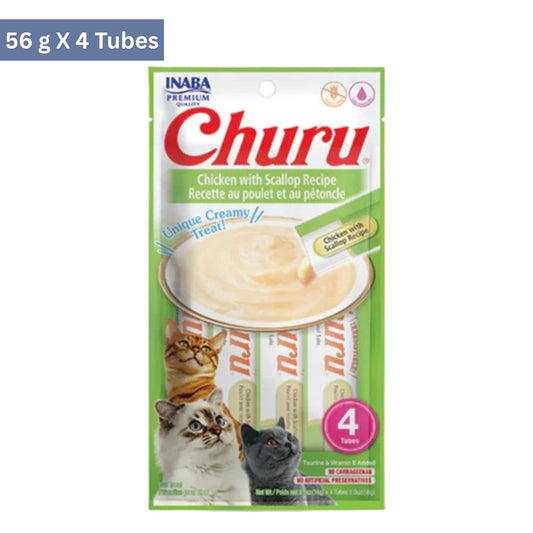 Inaba Churu Chicken with Scallop Recipe Cat Treat (56 g)