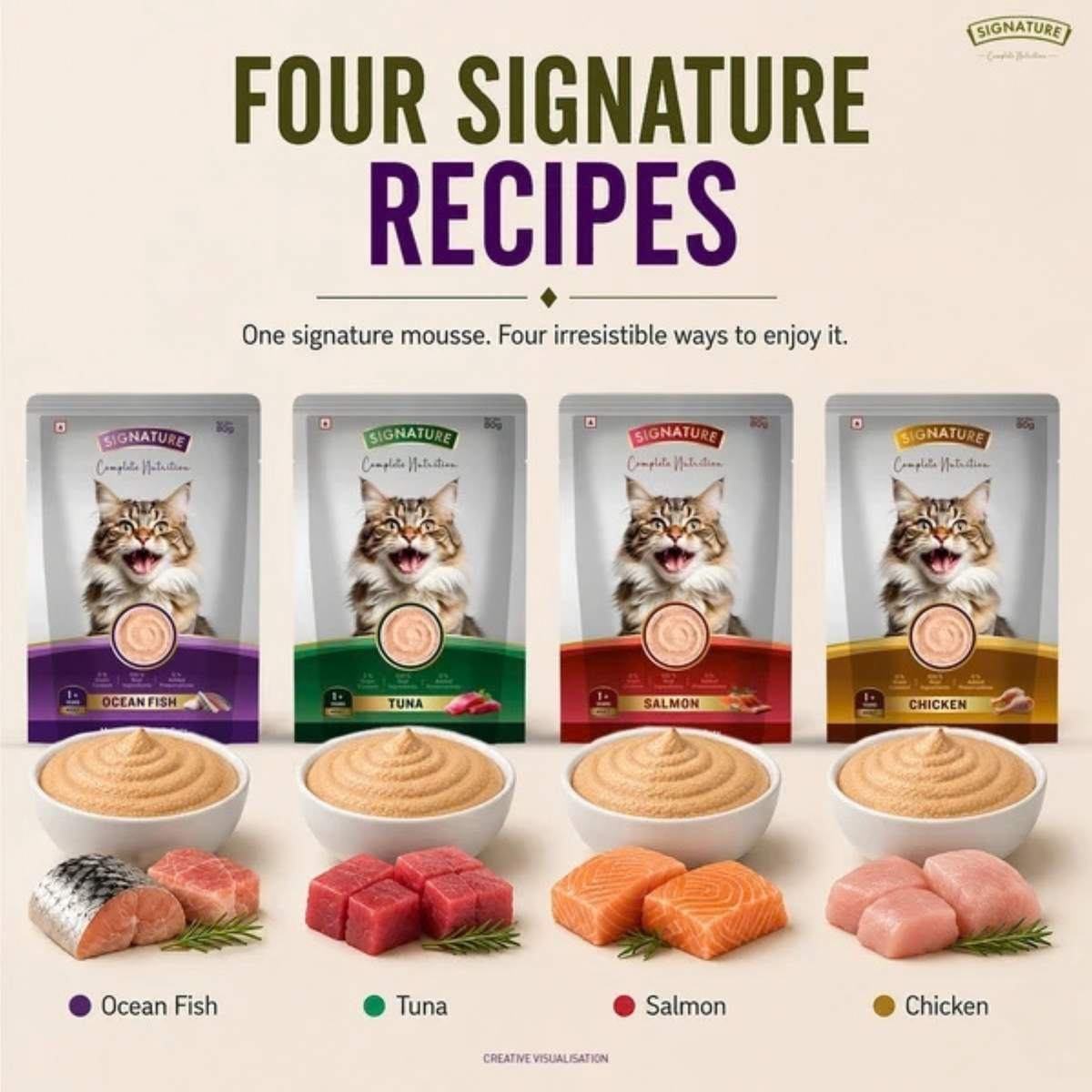 Signature Grain Zero Ocean Fish Mousse Adult Cat Wet Food