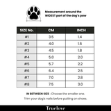 Truelove All Weather Dog Shoes paw size chart - Rufftail Pune