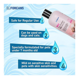 Forcans Mild Olive Shampoo For Dogs- Long Coats, Moisturizing & Soothing Formula (300 ml) product image 3 - Rufftail Pune