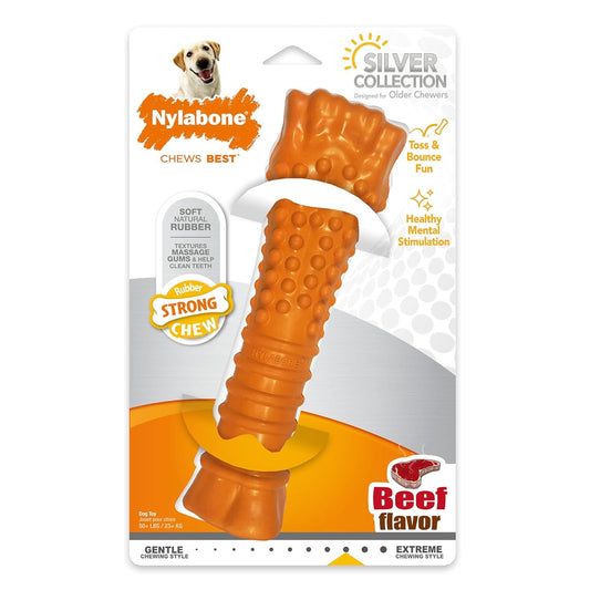 Nylabone Silver Collection Strong Chew Bone, Durable Dog Chew Toy - Rufftail