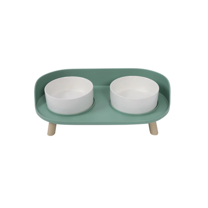 M-Pets ALTITUDE Double Raised Pet Bowls - Rufftail