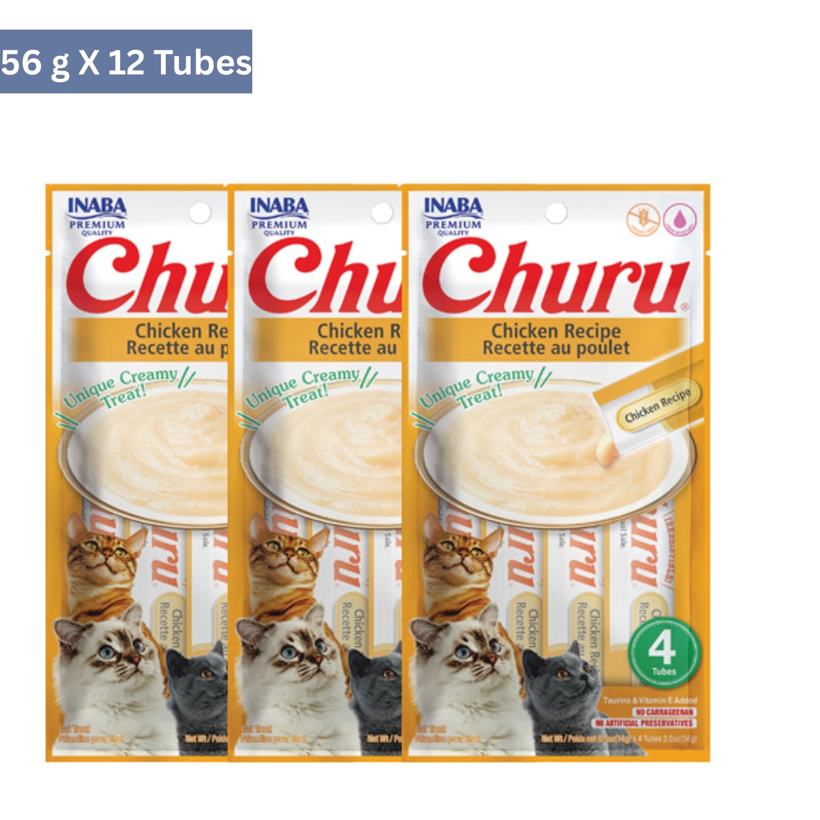 Inaba Churu Chicken Recipe Cat Treat (56 g) product image 2 - Rufftail Pune