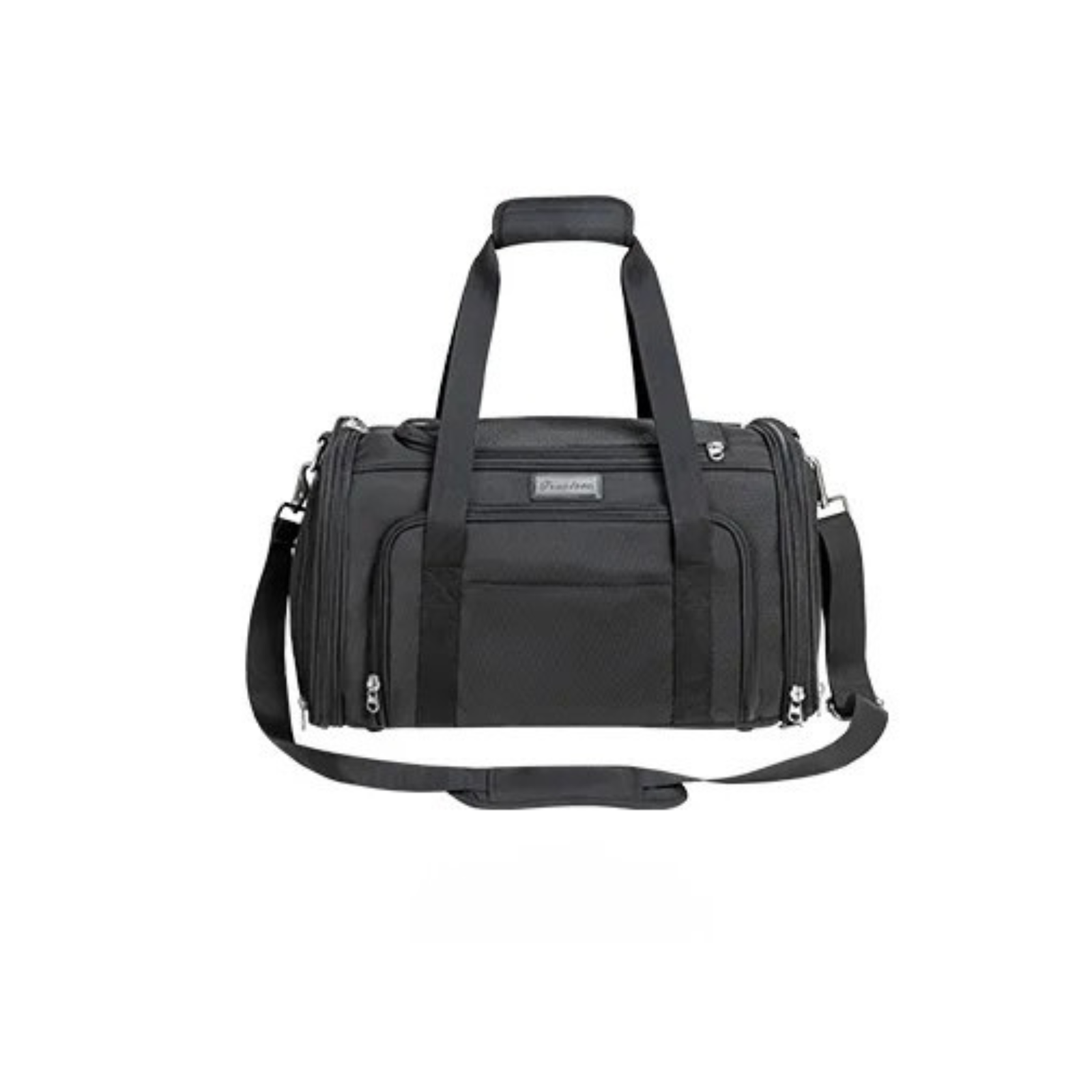 Truelove 3 Side Expandable Duffle Carrier Travel Pet Backpack- Black (L) - Rufftail Pune
