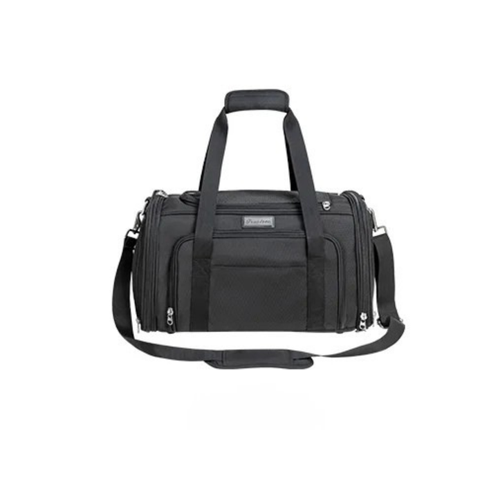 Truelove 3 Side Expandable Duffle Carrier Travel Pet Backpack- Black (L) - Rufftail Pune