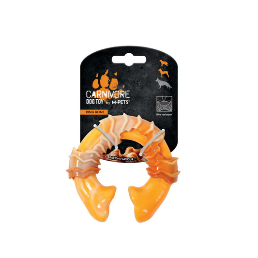 M-Pets CARNIVORE Dog Toy Ring Bone - Bacon scent - Rufftail