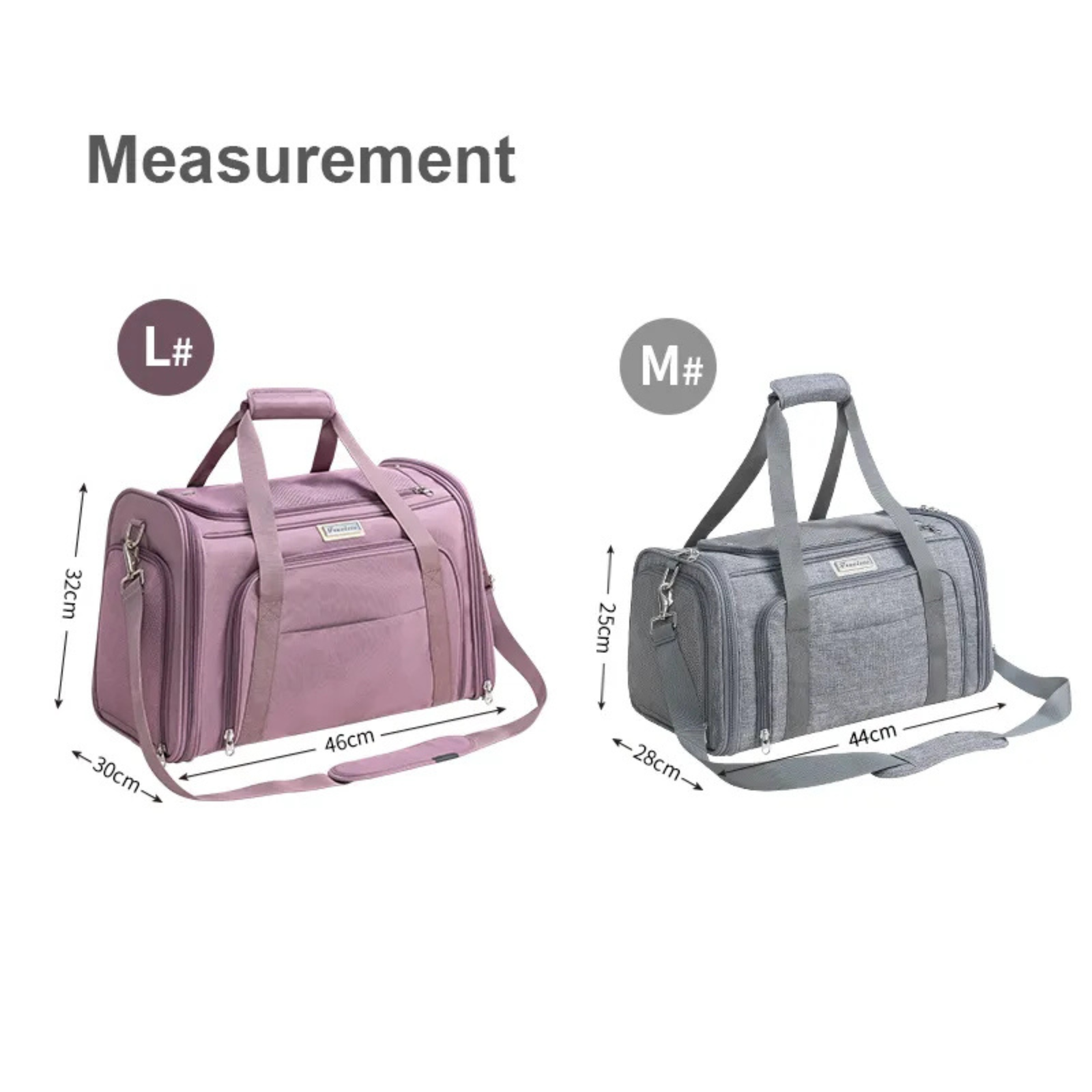 Truelove 3 Side Expandable Duffle Carrier Travel Pet Backpack- Heather Gray (L) product image 4 - Rufftail Pune
