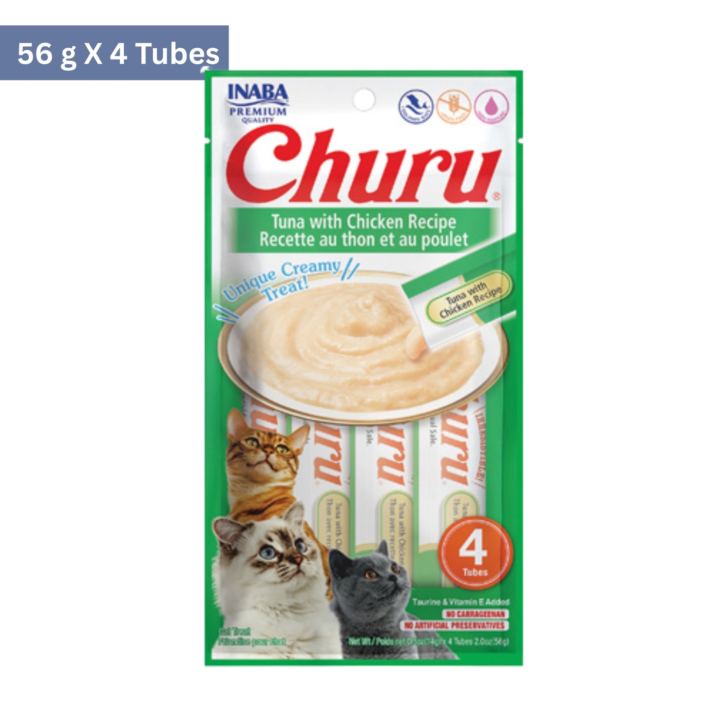 Inaba Churu Tuna with Chicken Recipe Cat Treat (56 g)