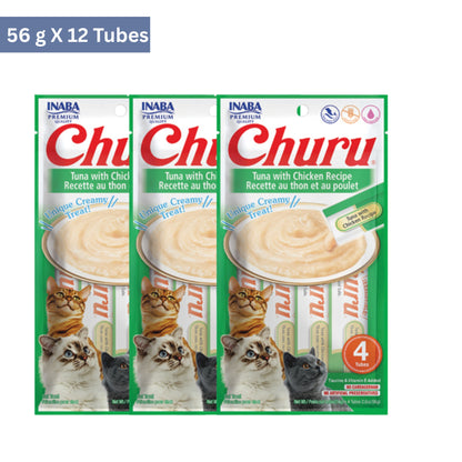Inaba Churu Tuna with Chicken Recipe Cat Treat (56 g)