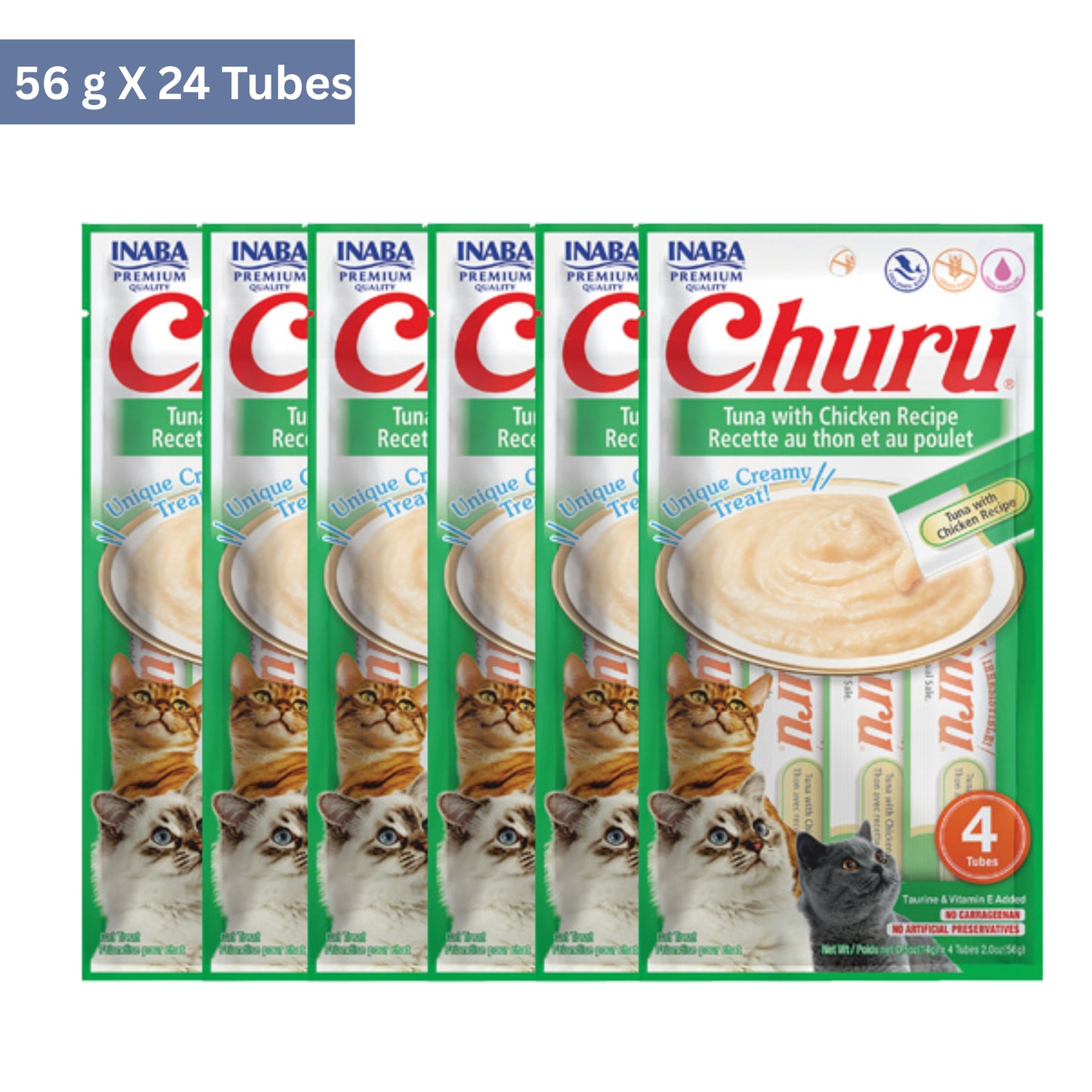 Inaba Churu Tuna with Chicken Recipe Cat Treat (56 g)