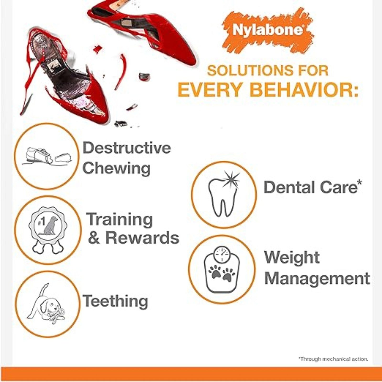 Nylabone Silver Collection Strong Chew Bone, Durable Dog Chew Toy - Rufftail