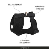 TRUELOVE Cat & Small Dog Harness Safe & Comfortable- Black product image 2 - Rufftail Pune