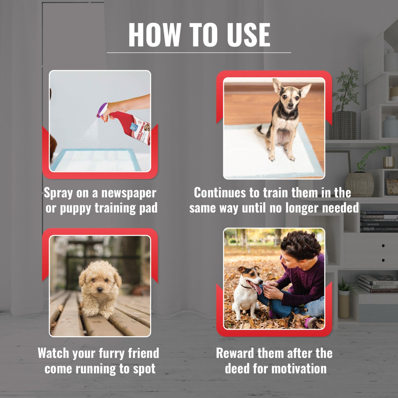 OUT Toilet Home Training Aid for Puppies 500ml product image 4 - Rufftail Pune