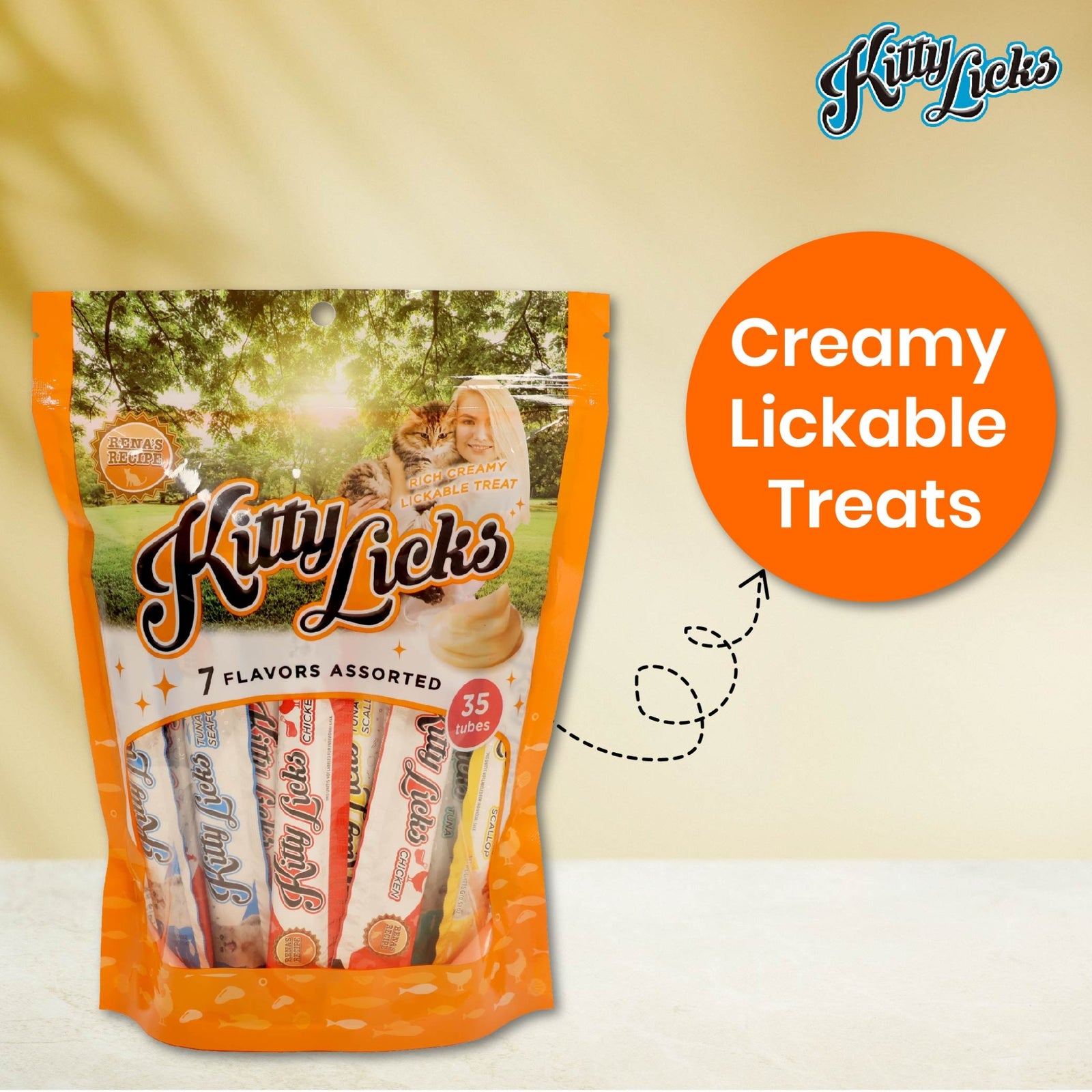 Kitty Licks 7-in-1 Assorted Flavours Cat Treats- 35 pcs product image 4 - Rufftail Pune