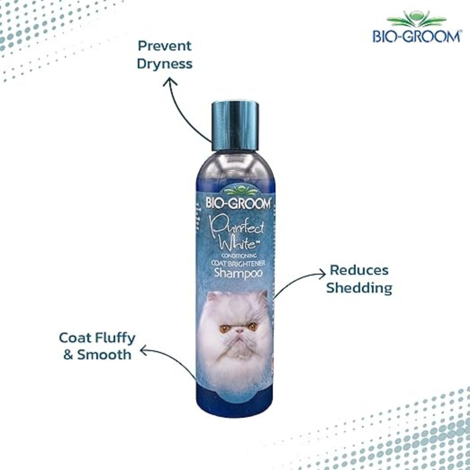 Bio-Groom Purrfect White Cat Conditioning Shampoo for Cats- 236 ml product image 2 - Rufftail Pune
