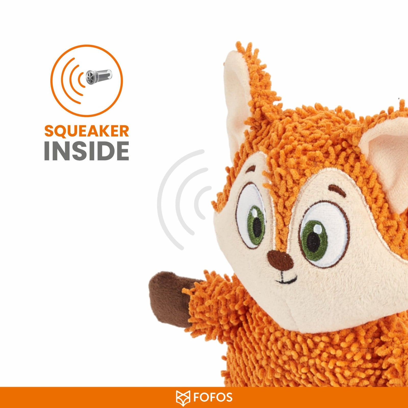 BarkButler x FOFOS Tough Dog Toy Fox – Durable, squeaky & perfect for chewers - Rufftail